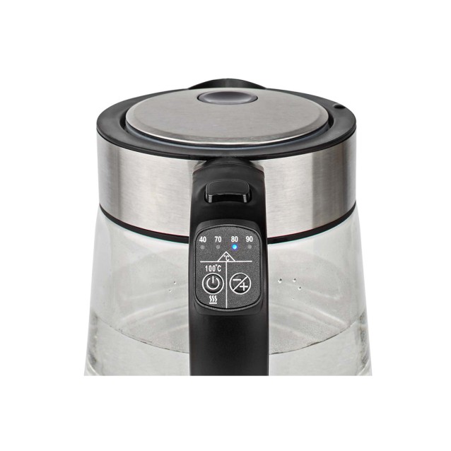 Smart WiFi γυάλινος βραστήρας 1.7lt με ρύθμιση θερμοκρασίας και έλεγχο μέσω εφαρμογής, 2200W.