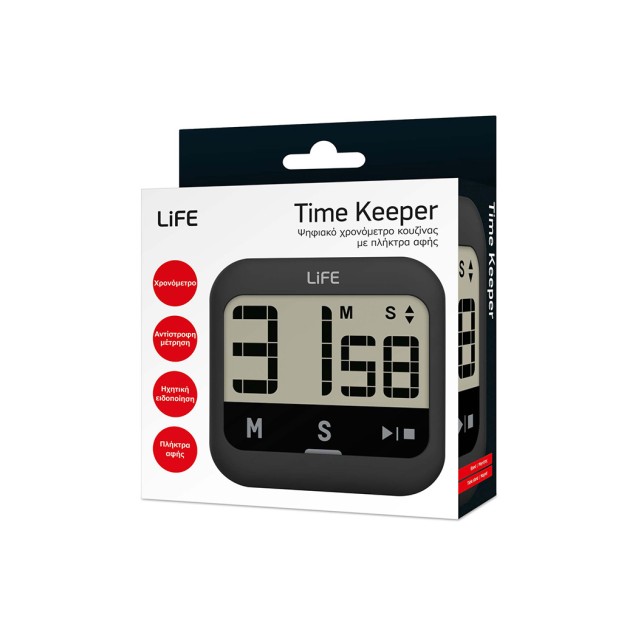 Ψηφιακό χρονόμετρο κουζίνας με πλήκτρα αφής.