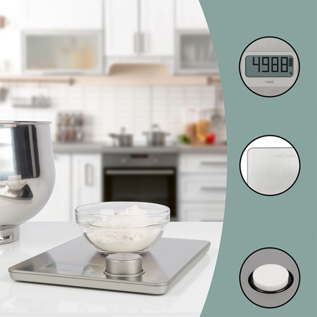 PROFI COOK PC-KW 1263 Battery-free ψηφιακή ζυγαριά κουζίνας από ανοξείδωτο αστάλι