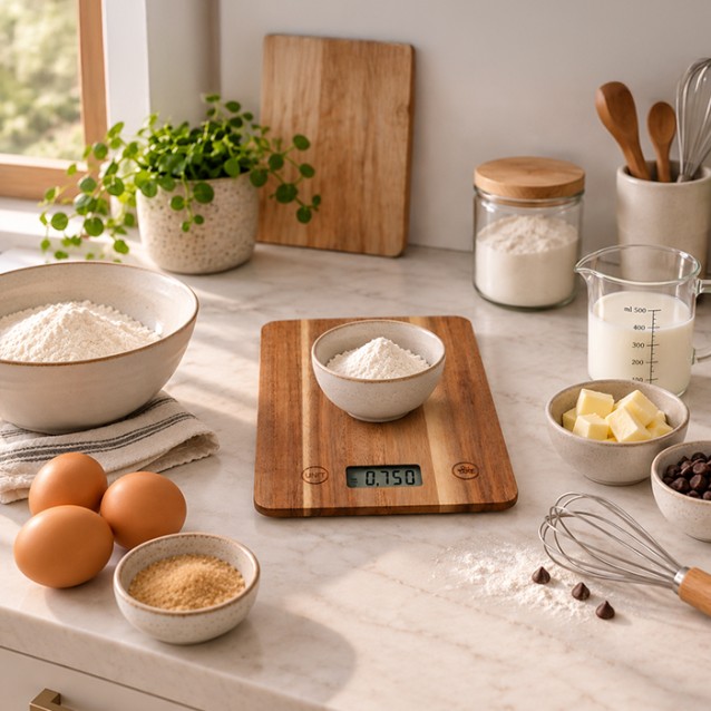 LiFE CUCINA Acacia Series Ξύλινη ψηφιακή ζυγαριά κουζίνας