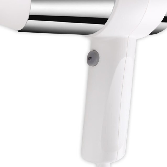 VALERA ACTION SUPER PLUS 1600 WHITE / CHROME Σεσουάρ μαλλιών ξενοδοχειακού τύπου με επιτοίχια βάση, 1600W σε λευκό χρώμα.