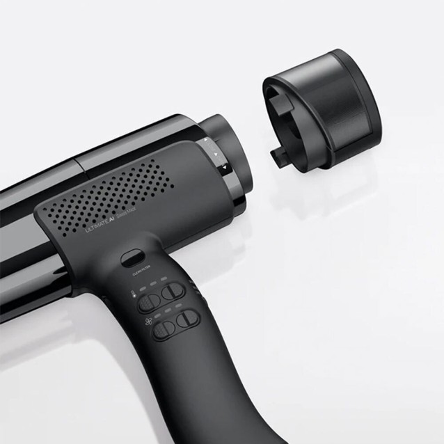 VALERA MATRIXCARE AI Επαγγελματικό σεσουάρ μαλλιών με υψηλής ταχύτητας brushless 100K-PAX μοτέρ 2000W και SuperFlex καλώδιο 3 μέτρων, με σύστημα Rotocord για περιστροφή 360°, σε μαύρο χρώμα.