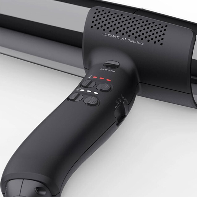 VALERA MATRIXCARE AI Επαγγελματικό σεσουάρ μαλλιών με υψηλής ταχύτητας brushless 100K-PAX μοτέρ 2000W και SuperFlex καλώδιο 3 μέτρων, με σύστημα Rotocord για περιστροφή 360°, σε μαύρο χρώμα.