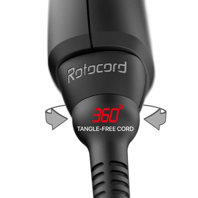 VALERA MATRIXCARE AI Επαγγελματικό σεσουάρ μαλλιών με υψηλής ταχύτητας brushless 100K-PAX μοτέρ 2000W και SuperFlex καλώδιο 3 μέτρων, με σύστημα Rotocord για περιστροφή 360°, σε μαύρο χρώμα.