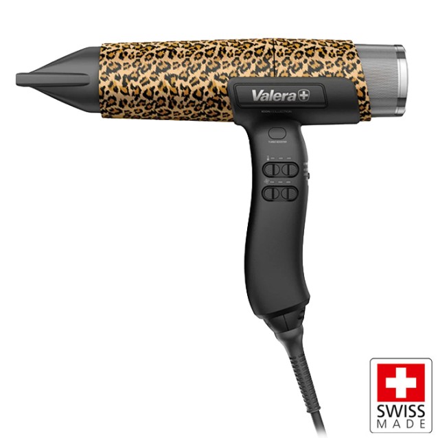 VALERA ICON GLAM LEOPARD Επαγγελματικό σεσουάρ μαλλιών με υψηλής ταχύτητας brushless EXENTIAL-100K μοτέρ 2000W και SuperFlex καλώδιο 3 μέτρων, με σύστημα Rotocord για περιστροφή 360° VALERA ICON GLAM LEOPARD Επαγγελματικό σεσουάρ μαλλιών με υψηλής ταχύτητας brushless EXENTIAL-100K μοτέρ 2000W και SuperFlex καλώδιο 3 μέτρων, με σύστημα Rotocord για περιστροφή 360°