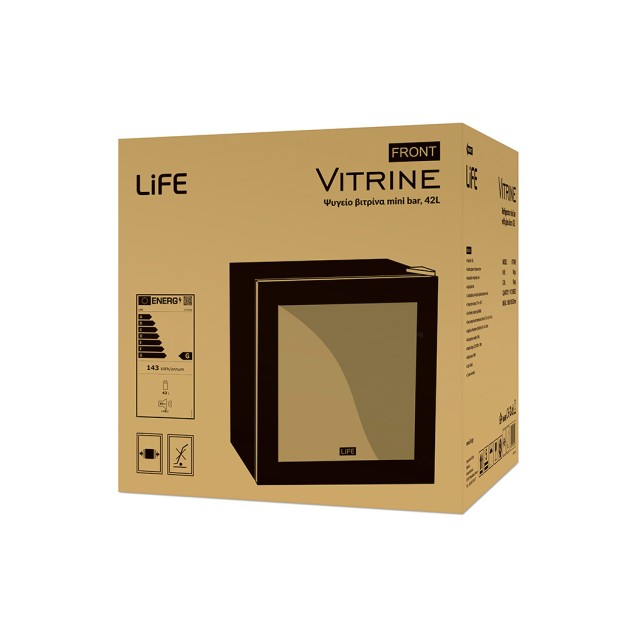 Ψυγείο βιτρίνα Mini Bar 42L, ενεργειακής κλάσης G.