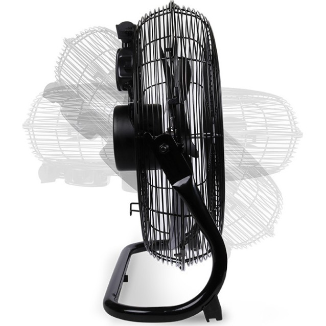 LIFE MELTEMI Επιδαπέδιος ανεμιστήρας σε μαύρο χρώμα 100W