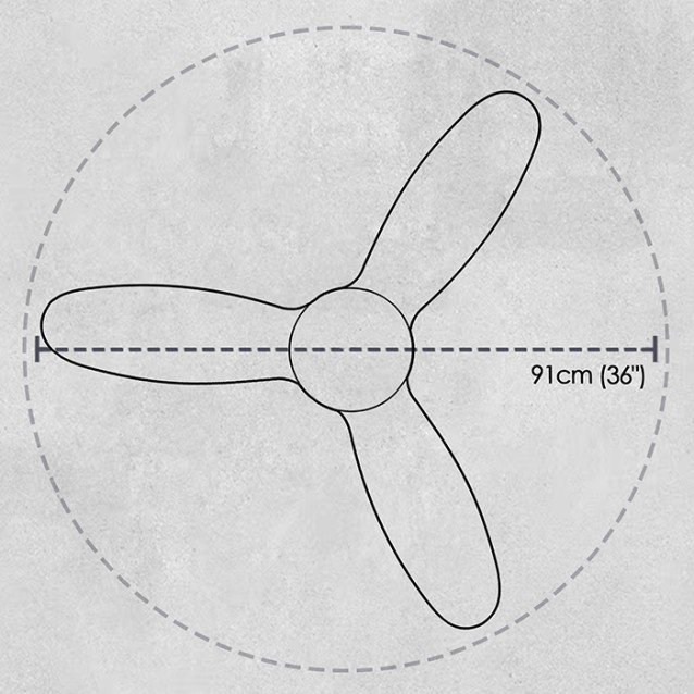 LIFE SOLANO NATURE Ανεμιστήρας οροφής DC 36” με LED φωτιστικό και τηλεχειριστήριο, 33W