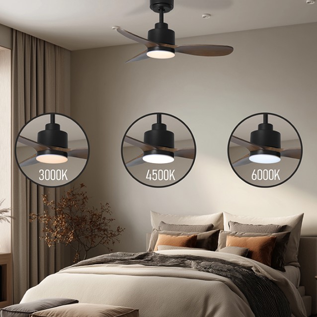 LIFE SOLANO NATURE Ανεμιστήρας οροφής DC 36” με LED φωτιστικό και τηλεχειριστήριο, 33W