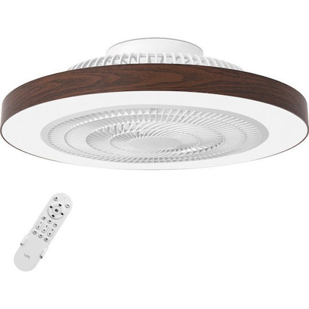 LIFE FENG Ανεμιστήρας οροφής DC 19” με LED φωτιστικό και τηλεχειριστήριο, 20W