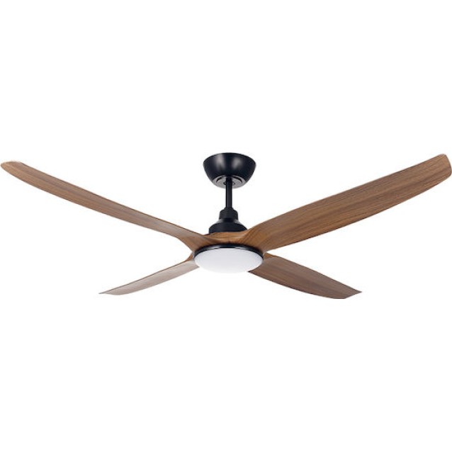 LiFE GRANDE APELIOTES NATURE Ανεμιστήρας οροφής DC 56" με LED φωτιστικό και τηλεχειριστήριο, 38W
