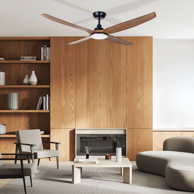 LiFE GRANDE APELIOTES NATURE Ανεμιστήρας οροφής DC 56" με LED φωτιστικό και τηλεχειριστήριο, 38W