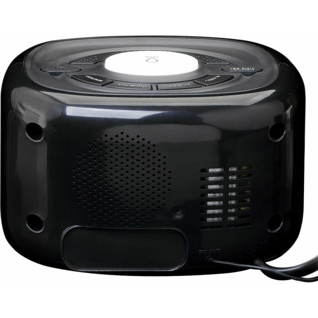 LENCO CR-12BK Επιτραπέζιο ψηφιακό ρολόι - ξυπνητήρι με ραδιόφωνο, οθόνη LED και νυχτερινό φωτισμό.