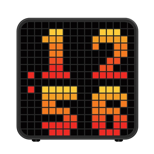 LiFE PIXEL Επιτραπέζιο ψηφιακό ρολόι/ξυπνητήρι με έγχρωμη οθόνη RGB LED pixel art