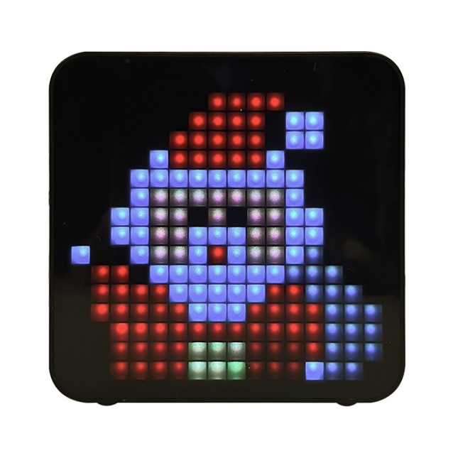 LiFE PIXEL Επιτραπέζιο ψηφιακό ρολόι/ξυπνητήρι με έγχρωμη οθόνη RGB LED pixel art