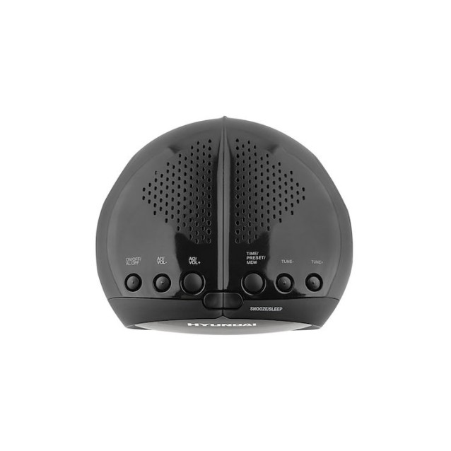 HYUNDAI επιτραπέζιο ρολόι & ραδιόφωνο RAC213B με ξυπνητήρι, μαύρο