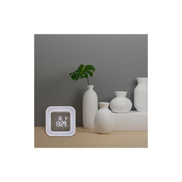 LIFE TWILIGHT Ψηφιακό ρολόι-ξυπνητήρι με υφασμάτινη οθόνη LED και φωτάκι νυκτός