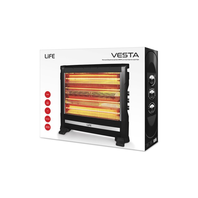Ηλεκτρική θερμάστρα χαλαζία 2800W, με ανεμιστήρα και υγραντήρα.