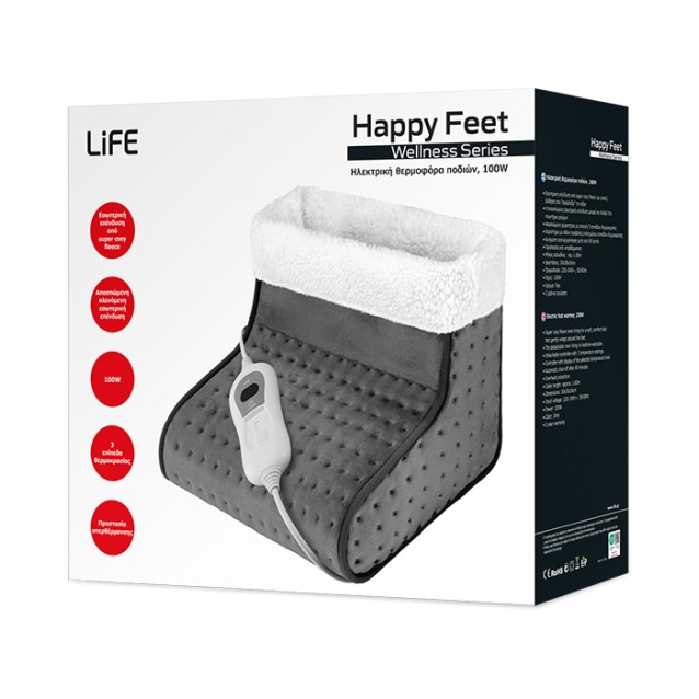 LiFE HAPPY FEET Wellness Series Ηλεκτρική θερμοφόρα ποδιών, 100W
