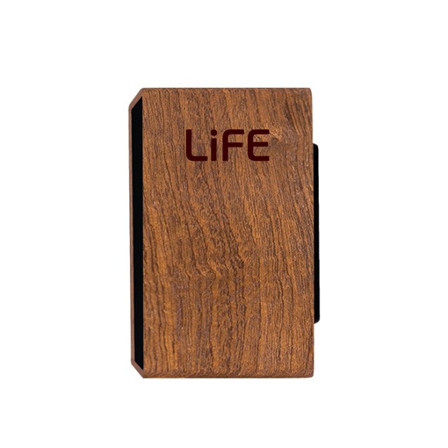 LIFE NOBLE SAPELE Ξύλινο ψηφιακό θερμόμετρο/υγρόμετρο εσωτερικού χώρου με ρολόι, ξυπνητήρι και ημερολόγιο.
