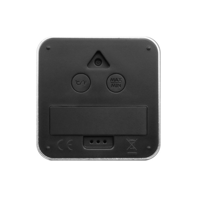 LIFE ALU MINI Ψηφιακό θερμόμετρο και υγρόμετρο εσωτερικού χώρου, με πλαίσιο αλουμινίου σε ασημί χρώμα