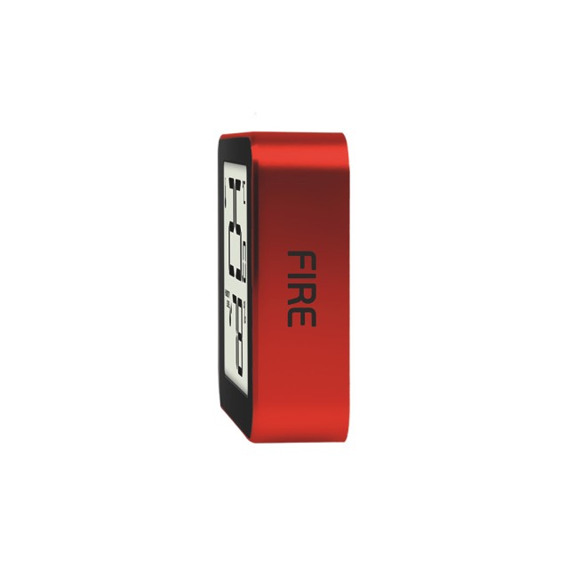 LIFE ALU MINI FIRE Ψηφιακό θερμόμετρο και υγρόμετρο εσωτερικού χώρου, με πλαίσιο αλουμινίου σε κόκκινο χρώμα 