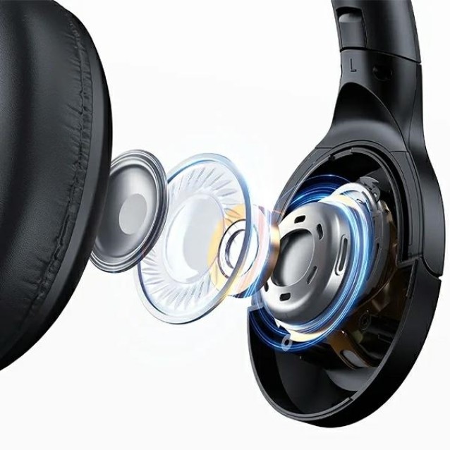 USAMS headphones YH21, ασύρματα & ενσύρματα, Φ40mm, 500mAh, μαύρα
