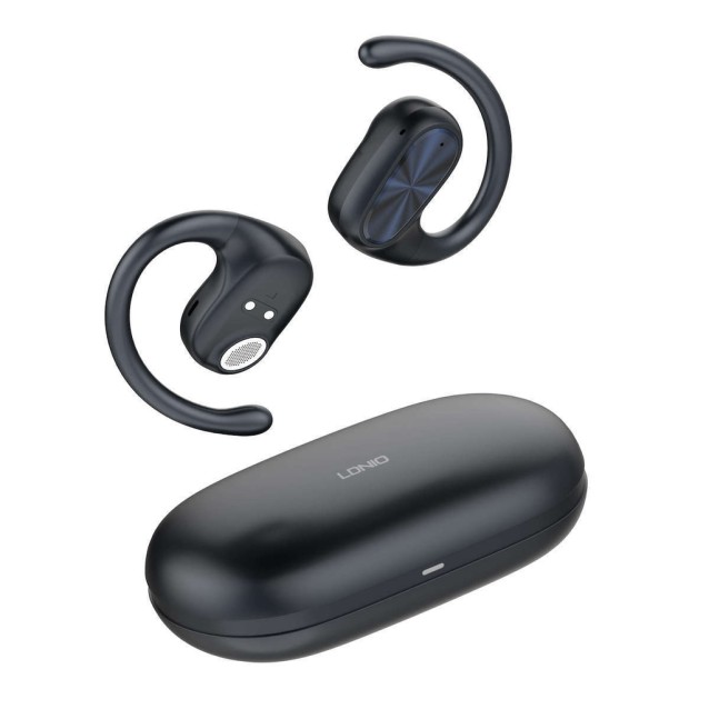 LDNIO earphones με θήκη φόρτισης T07, OWS Bone Conduction, 15mm, 60/500mAh, μαύρα