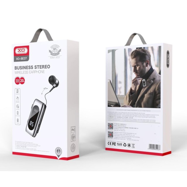 Bluetooth Handsfree XO BE37 Ενσύρματο Μεγάλη Διάρκεια / Ψηφιακή Ένδειξη