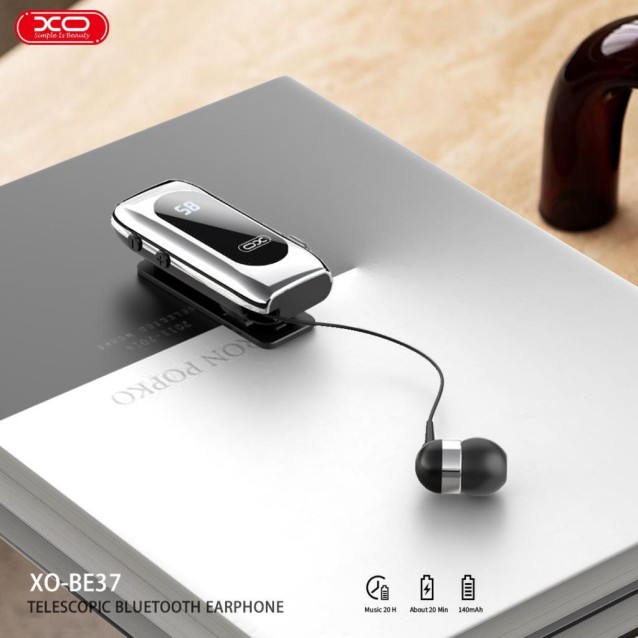 Bluetooth Handsfree XO BE37 Ενσύρματο Μεγάλη Διάρκεια / Ψηφιακή Ένδειξη