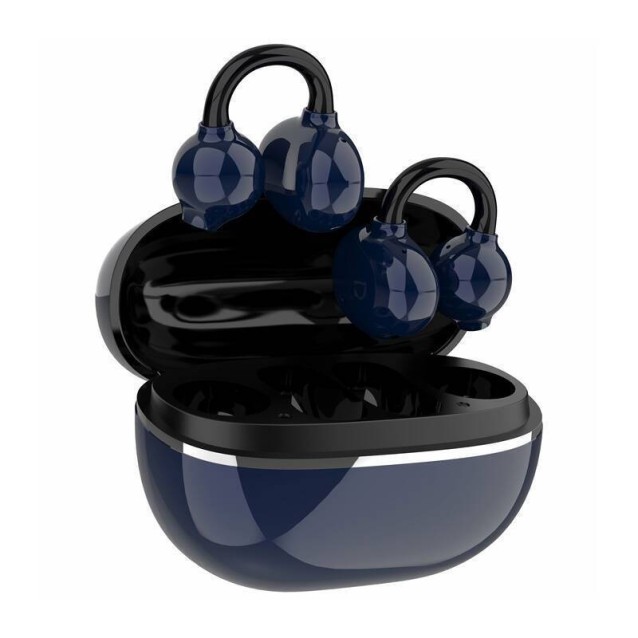 LDNIO earphones με θήκη φόρτισης T09, OWS, Φ10mm, 35/400mAh, μπλε