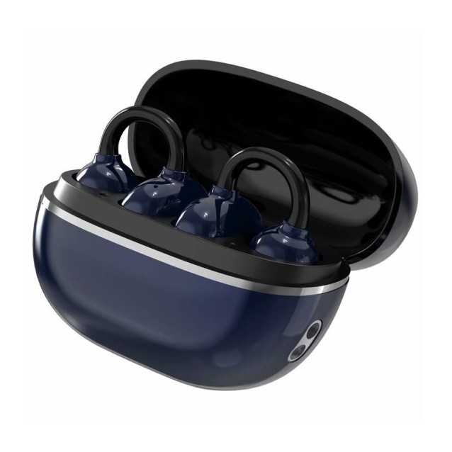 LDNIO earphones με θήκη φόρτισης T09, OWS, Φ10mm, 35/400mAh, μπλε