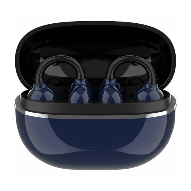 LDNIO earphones με θήκη φόρτισης T09, OWS, Φ10mm, 35/400mAh, μπλε
