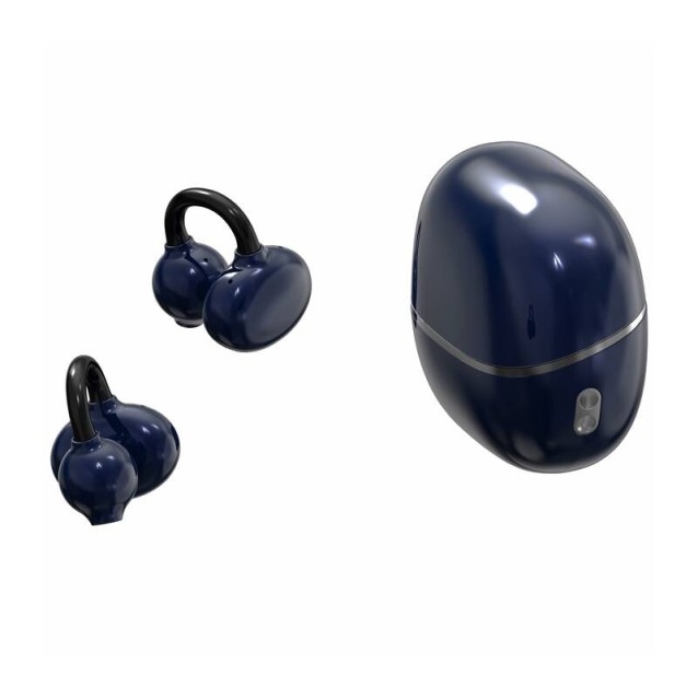 LDNIO earphones με θήκη φόρτισης T09, OWS, Φ10mm, 35/400mAh, μπλε