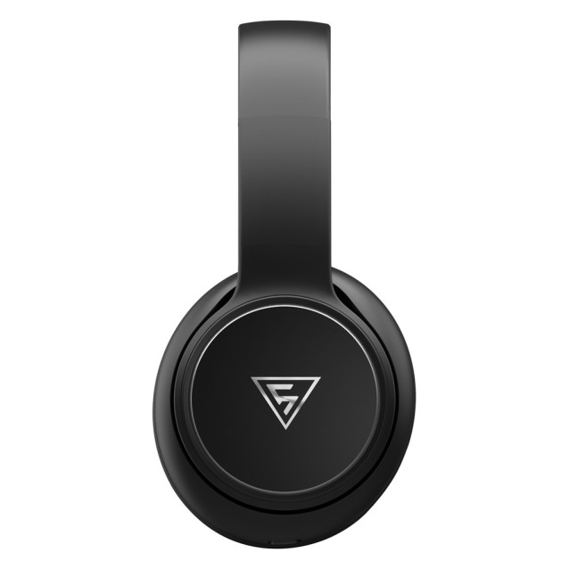 DOQAUS headphones DESIGN 3, ασύρματα & ενσύρματα, Φ40mm, 600mAh, μαύρα/καφέ