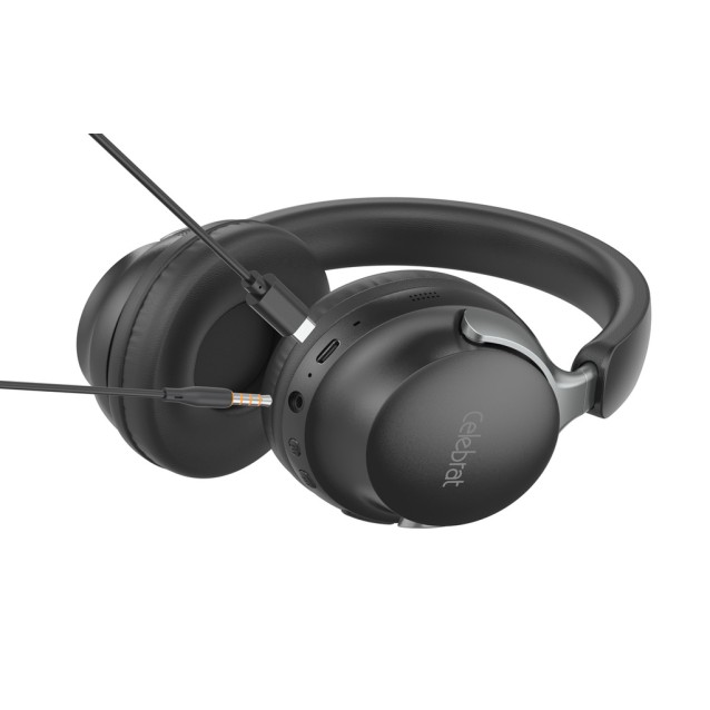 CELEBRAT headphones A40, ασύρματα & ενσύρματα, 40mm, 250mAh, μαύρα