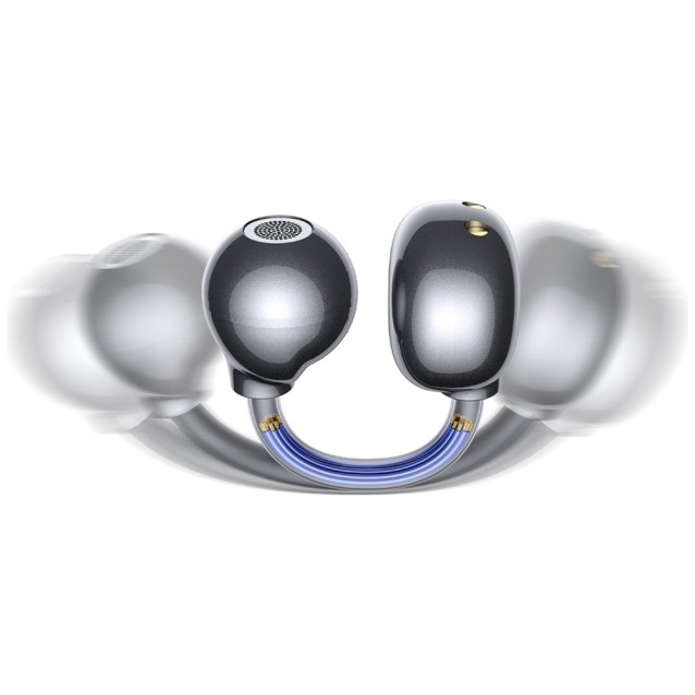 USAMS earphones με θήκη φόρτισης Echo R02, OWS, Φ11mm, 50/300mAh, μαύρα