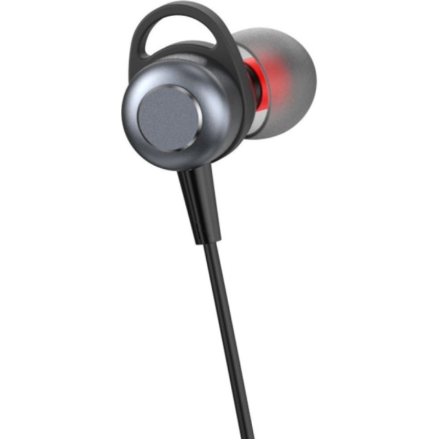 USAMS earphones με μικρόφωνο US-SJ758, USB-C σύνδεση, μεταλλικά, 1.2m, γκρι