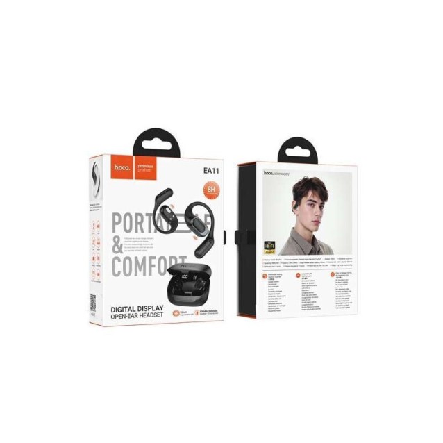 HOCO EA11 HONEY, BLUETOOTH ΑΚΟΥΣΤΙΚΑ, TWS, ΜΑΥΡΟ