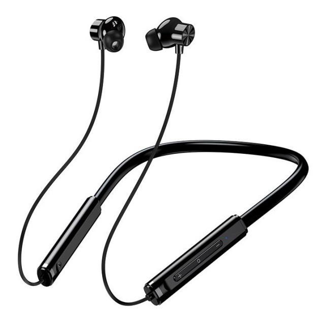 KAKUSIGA earphones KSC-1878 με μαγνήτη, Bluetooth, 10mm, 200mAh, μαύρα