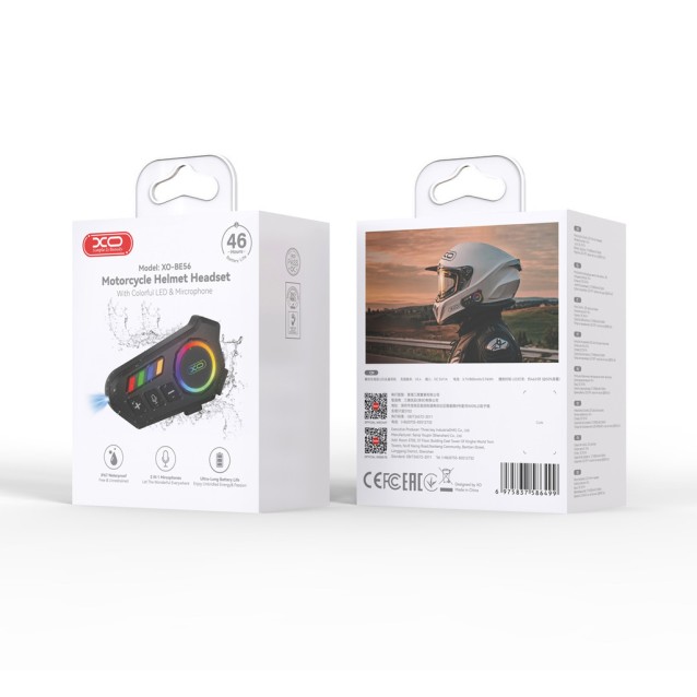 XO BE56 HELMET Bluetooth ακουστικό για κράνος μηχανής