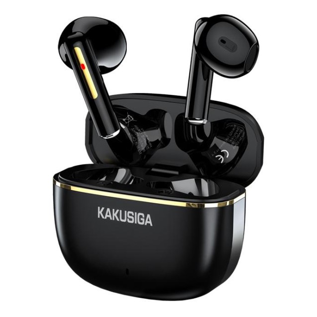 KAKUSIGA earphones με θήκη φόρτισης KSC-1482, True Wireless, 15mm, 35/300mAh, μαύρα