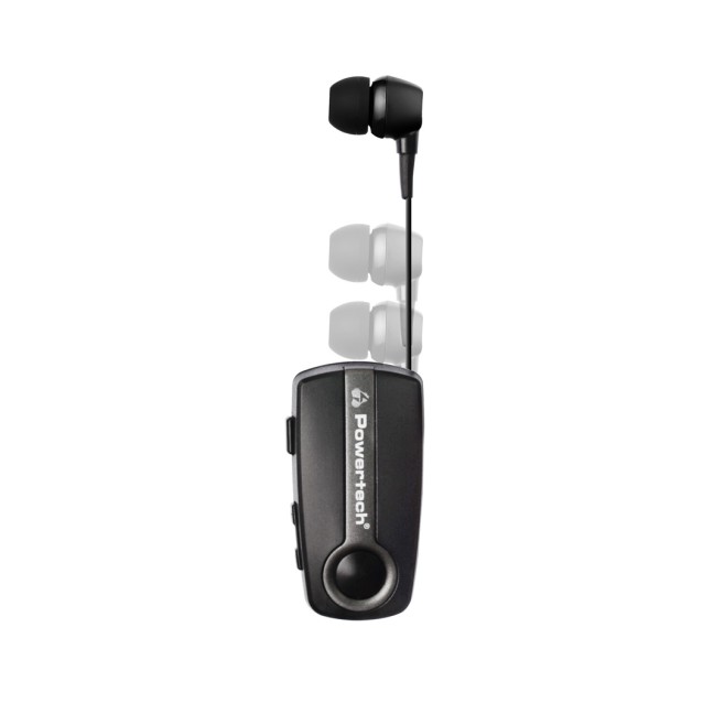 POWERTECH Bluetooth earphone Klipp 2 PT-998, multipoint, BT V5.1, γκρι