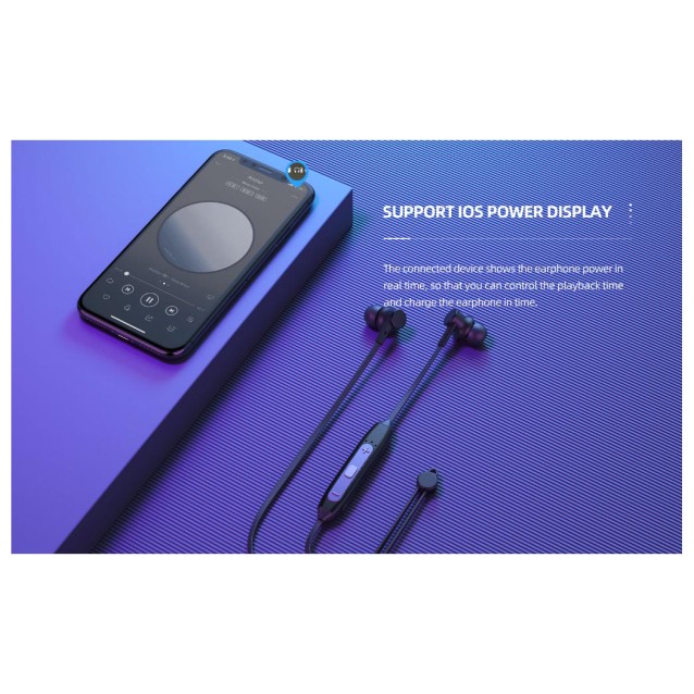 CELEBRAT bluetooth earphones A20 με μαγνήτη, 10mm, BT 5.0, μαύρα