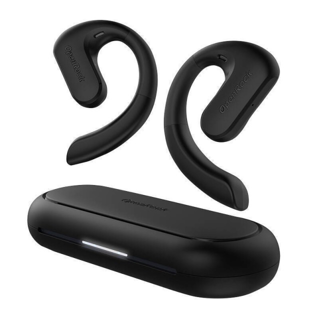 OPENROCKS earphones με θήκη φόρτισης OpenRock S, Open Wearable Stereo, ANC, μαύρο, by OneOdio