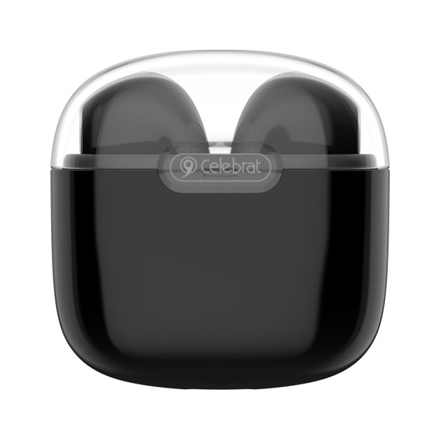 CELEBRAT earphones με θήκη φόρτισης W52, True Wireless, μαύρα