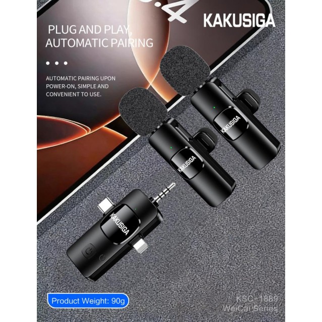 KSC-1889 Ασύρματο μικρόφωνο typeC/LT/3.5mm