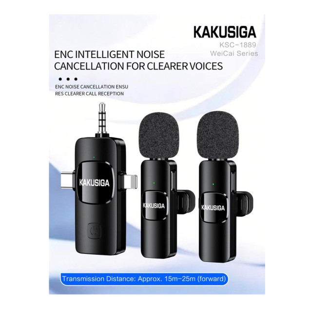 KSC-1889 Ασύρματο μικρόφωνο typeC/LT/3.5mm