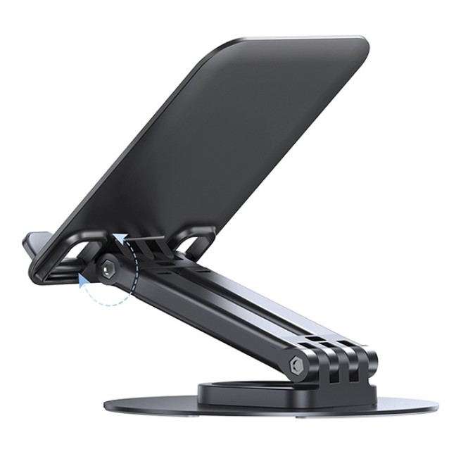 USAMS επιτραπέζια βάση για tablet ZJ080 έως 12", foldable, μαύρη