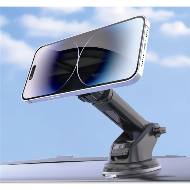 POWERTECH βάση smartphone αυτοκινήτου PT-1550 για ταμπλό, μαγνητική, μαύρη